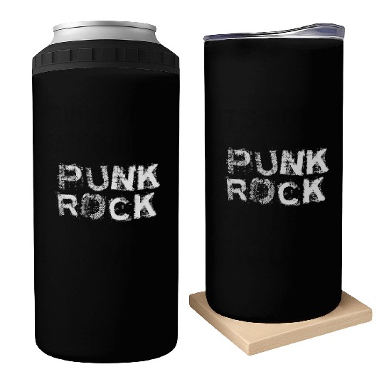 PUNK ROCK Text Can Coolers