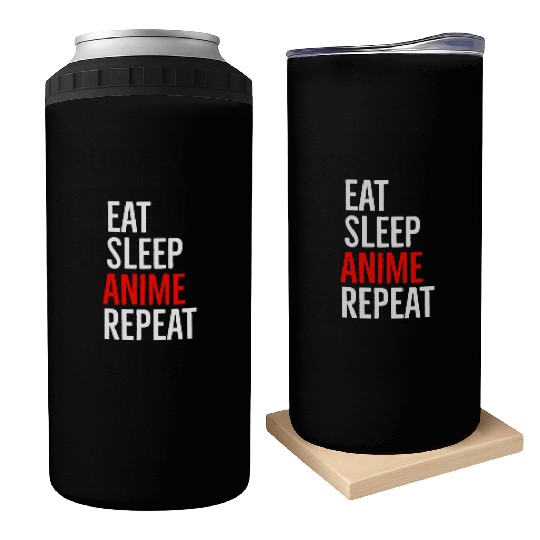 Eat Sleep Anime Repeat Can Coolers