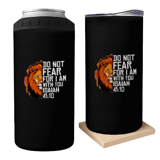 Christian Religious Bible Verse Sayings Lion Cute Can Coolers