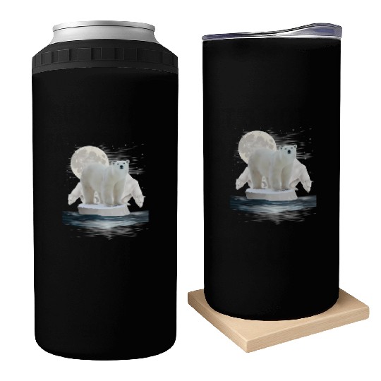 Polar Bears Wildlife Zoo Animal Zookeeper Nature Can Coolers