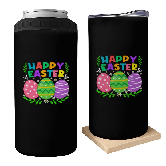 Happy Easter Day Bunny Eggs Easter Can Coolers