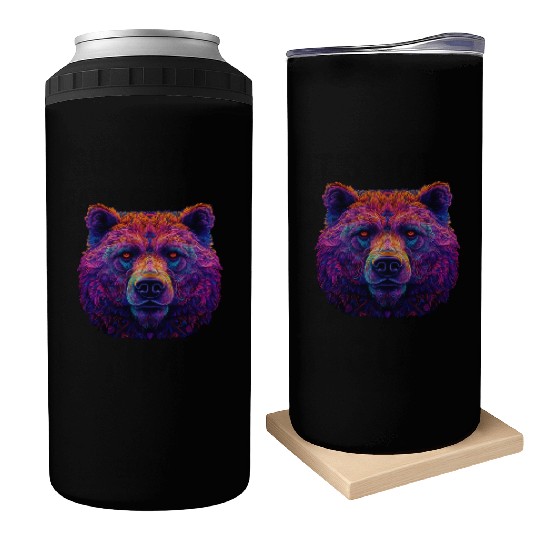 Neon Grizzly Can Coolers