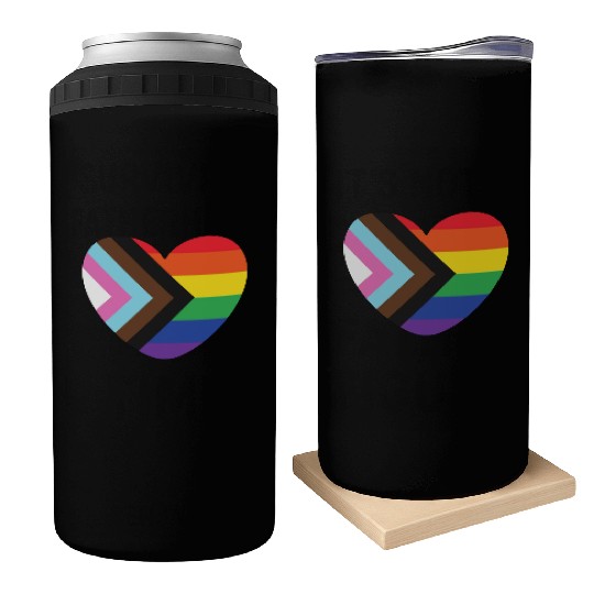 Pride Rainbow Heart Can Coolers