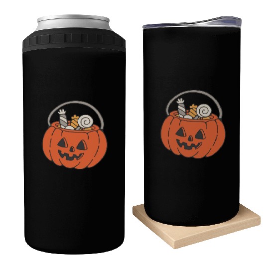 Trick Or Treat Halloween Jack O Lantern Can Coolers