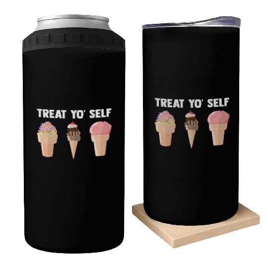 Ice Cream Treat Yo' Self Summertime Sherbet Gelato Can Coolers