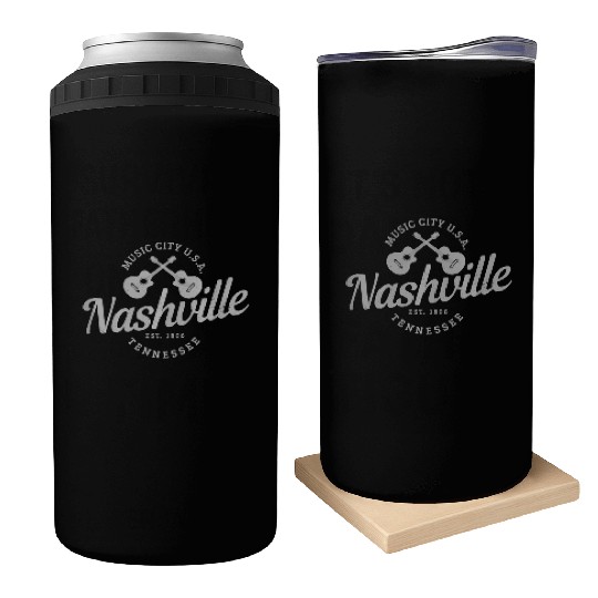 Nashville Tennessee Guitar Country Music City Can Coolers