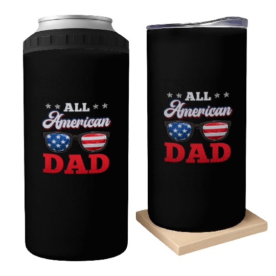 All American Dad Independence Day Party USA Father Can Coolers