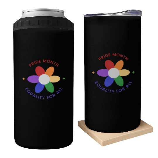 Colorful Pride Month Logo Can Coolers