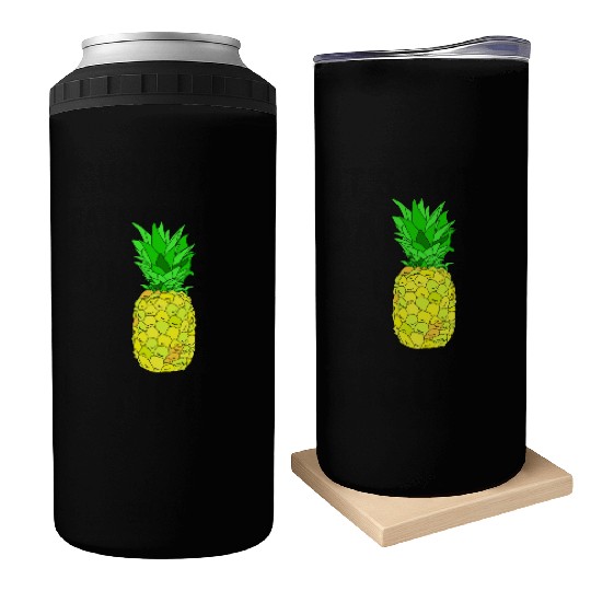 Pineapple Pun Illustration Can Coolers
