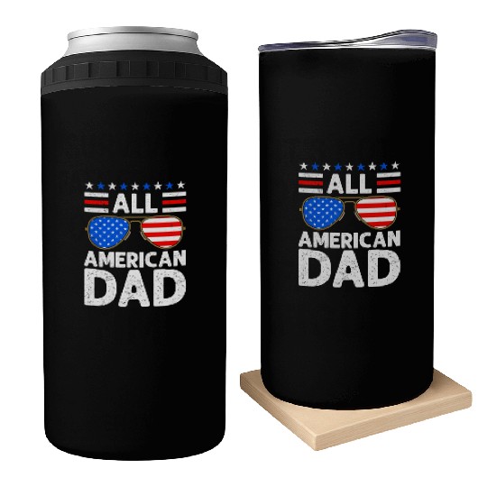 All American Dad Independence Day USA Party Can Coolers
