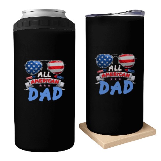All American Dad US Patriots Fathers America Party Can Coolers