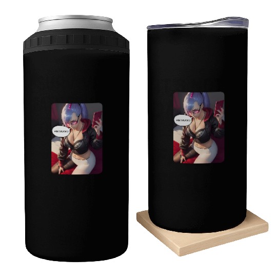 Cyberpunk Waifu Influencer Design 4 Can Coolers