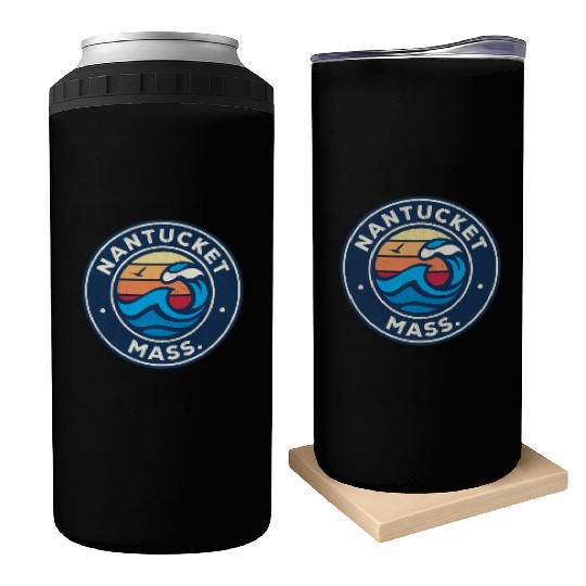 Nantucket Massachusetts Ma Nautical Waves Can Coolers