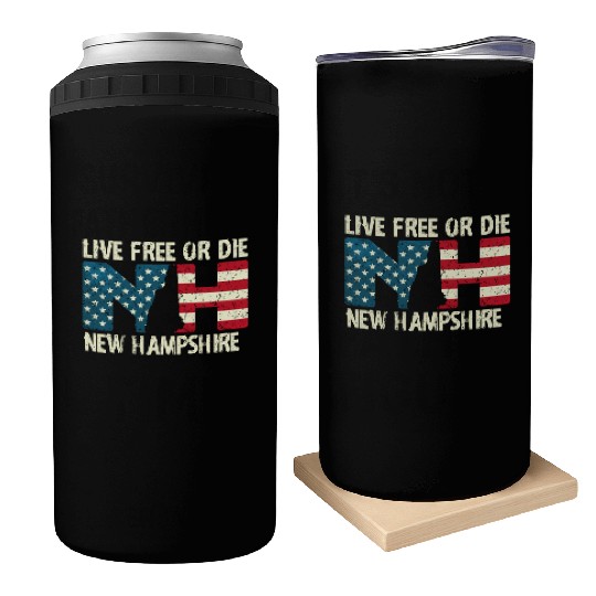 New Hampshire Patriotic Live Free Or Die Product Can Coolers