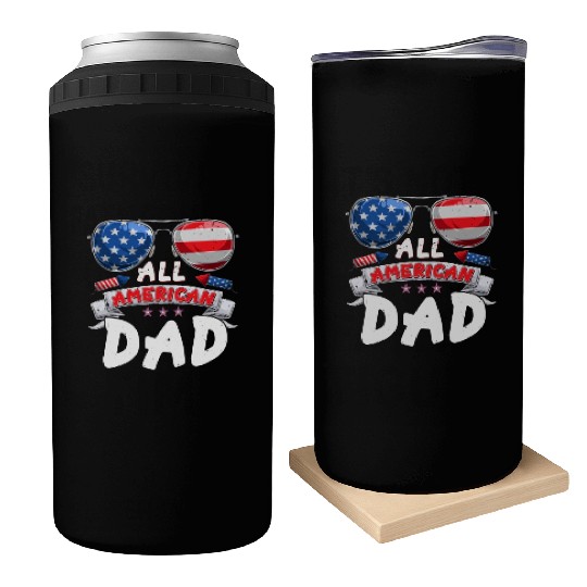 All American Dad US Patriots Fathers America Party Can Coolers