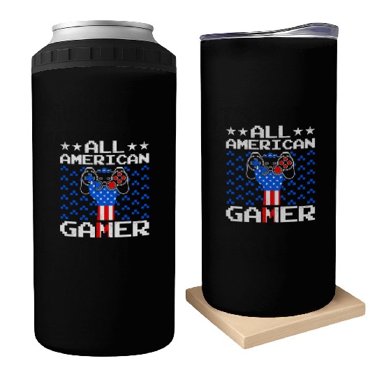 All American Gamer Independence Day Party USA Can Coolers
