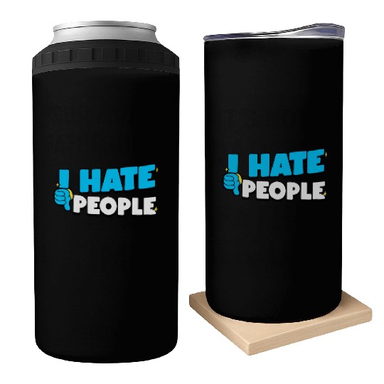 I Hate People Retro cool Can Coolers