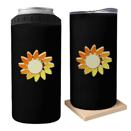 Yellow Flower Can Coolers