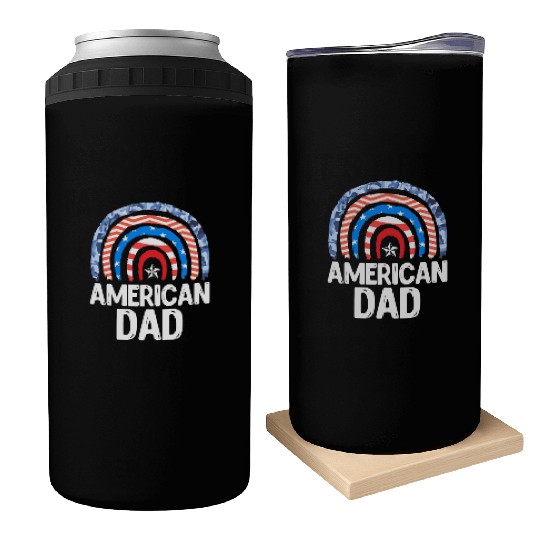 All American Dad Independence Day Party USA Father Can Coolers