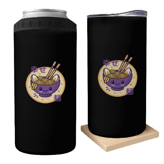 Kawaii Ramen Noodle Bowl Purple Can Coolers