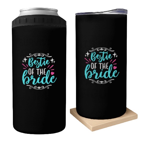 Maid Of Honor Bestie Of The Bride Wedding Bridal Can Coolers