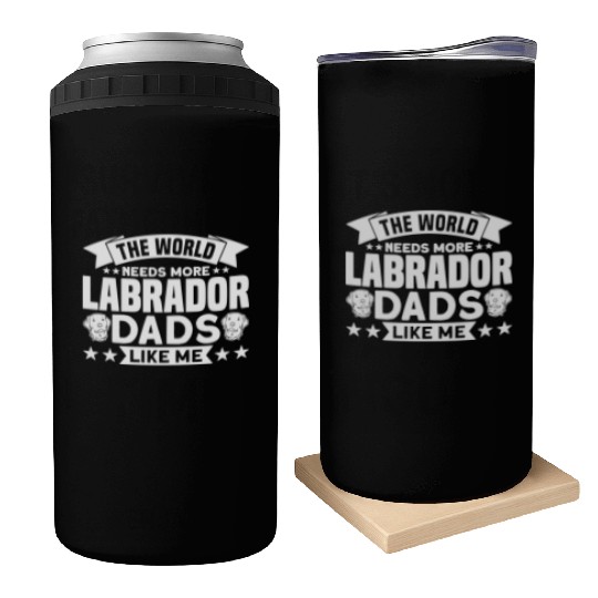 The World Needs More Labrador Dads Dog Lover green Can Coolers