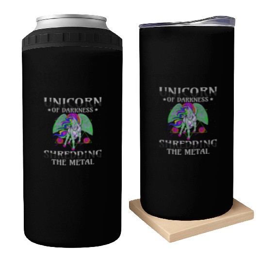 Goth Rock Satan Girl Woman Festivals Death Metal Can Coolers