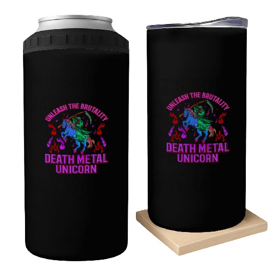 Goth Rock Satan Girl Woman Festivals Death Metal Can Coolers