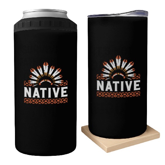 Aboriginal Indians Indigenous Native American Day Can Coolers