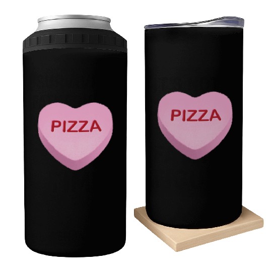 Pizza Candy Heart Can Coolers