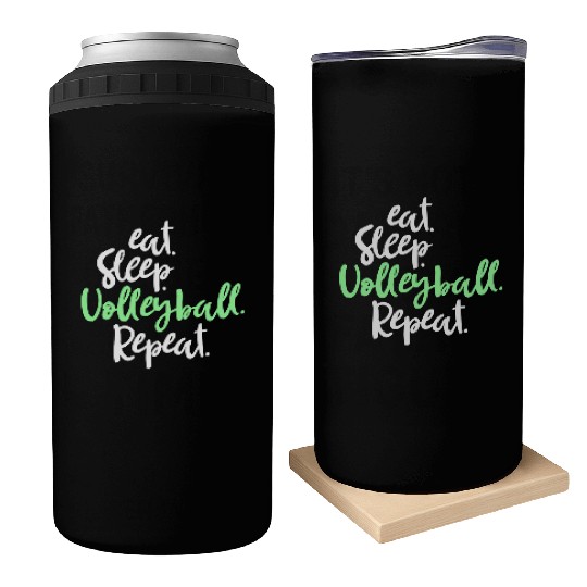 Eat Sleep Volleyball Repeat funny volleyball Can Coolers