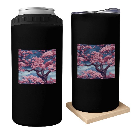 Anime Euphoria: Fantasy Cherry Blossom Dreamscape Can Coolers