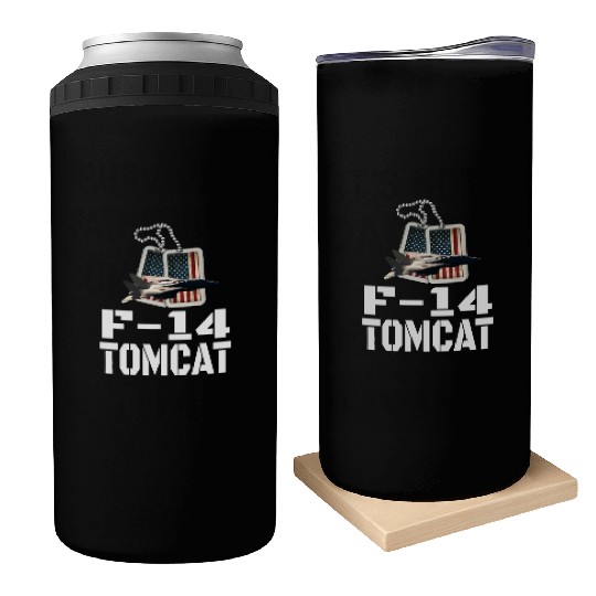 F 14 Tomcat US Flag Can Coolers