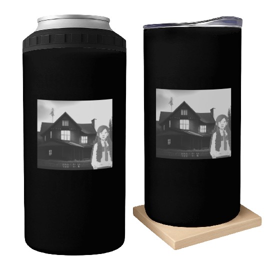 Is a haunted house??? (Black and white version) Can Coolers