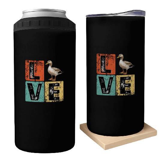 Retro Duck Hunting Duck Birds Lover Duck Hunter Can Coolers