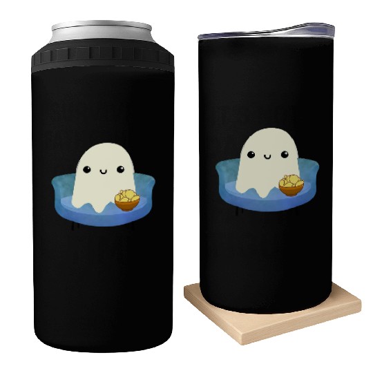 Couch Potato Ghost With Potato Chips Can Coolers