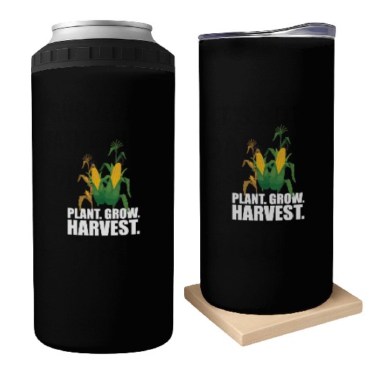Corn Farmer Plant Grow Harvest Can Coolers