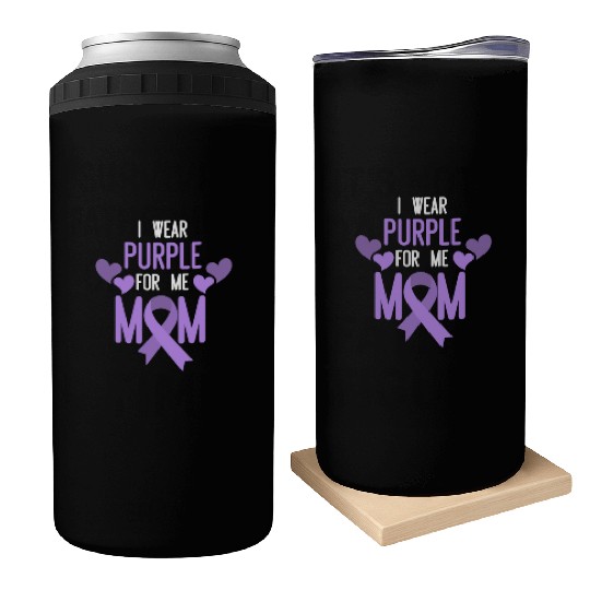 I Wear Purple For My Mom Can Coolers