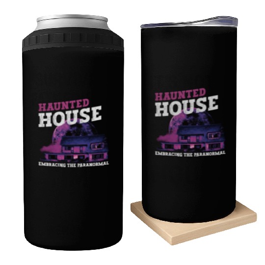 Horror Paranormal Haunted House Spooky Halloween Can Coolers