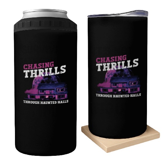 Horror Paranormal Haunted House Spooky Halloween Can Coolers