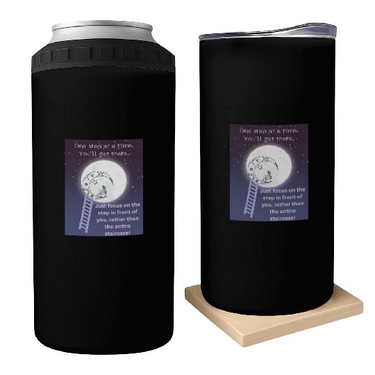 Full Moon Inspirational Quote Poster Can Coolers