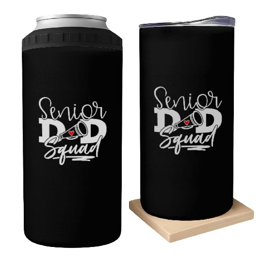 Senior Cheer Dad Squad American Football Can Coolers