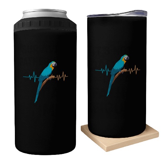 Macaw Heart Beat Parrot Bird Parrots Macaws Can Coolers