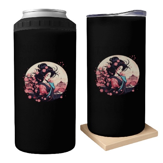Geisha of Japan Can Coolers