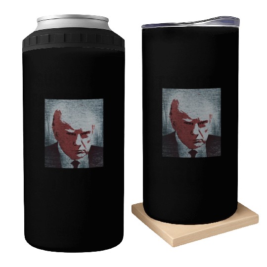 Donald Trump mugshot graffiti Can Coolers