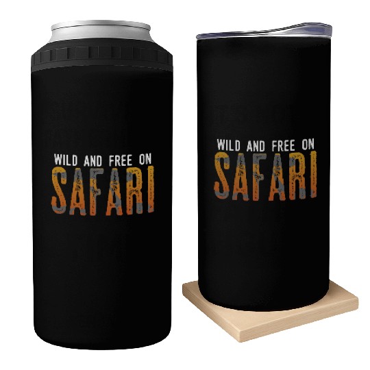 Safari Love Wild Freedom Exploration Lion Leopard Can Coolers