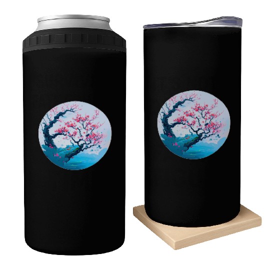 Cherry blossoms tree Can Coolers