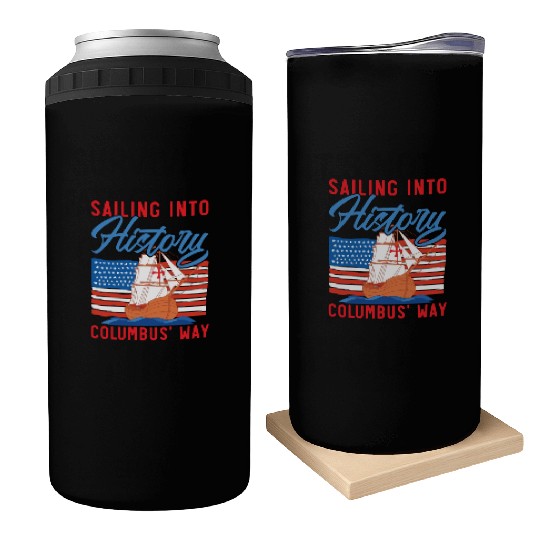 Sailing Into History Columbus' Way Columbus Day Can Coolers