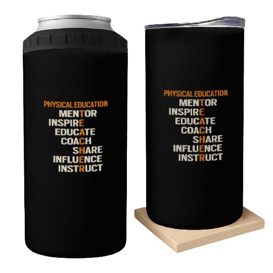 Pe Physical Education Teacher Teach Back To School Can Coolers