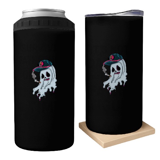 Ghost with cap Can Coolers